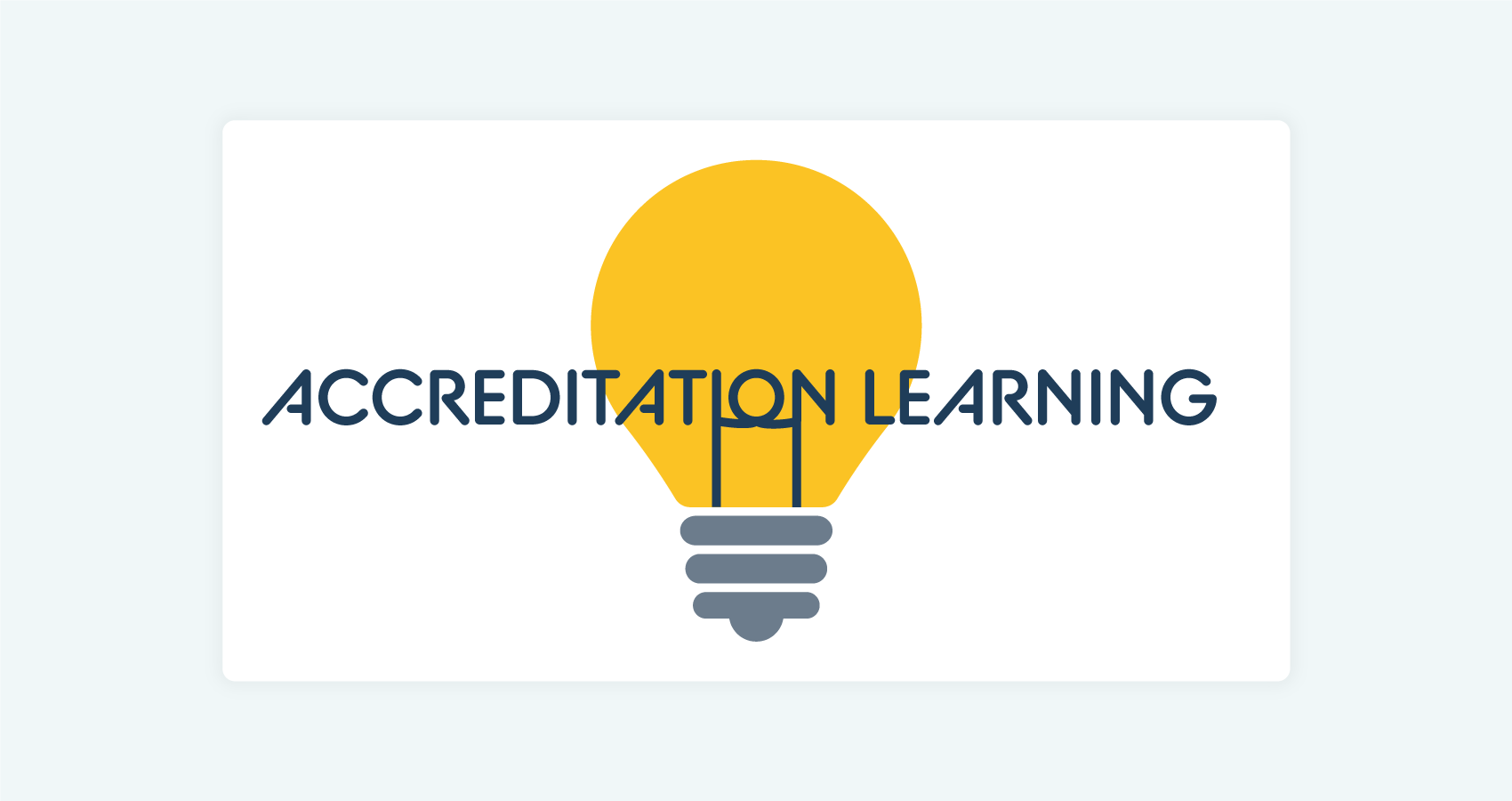 Logo with lightbulb in background and Accreditation Learning as text