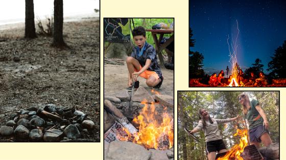 Four camp fire photos