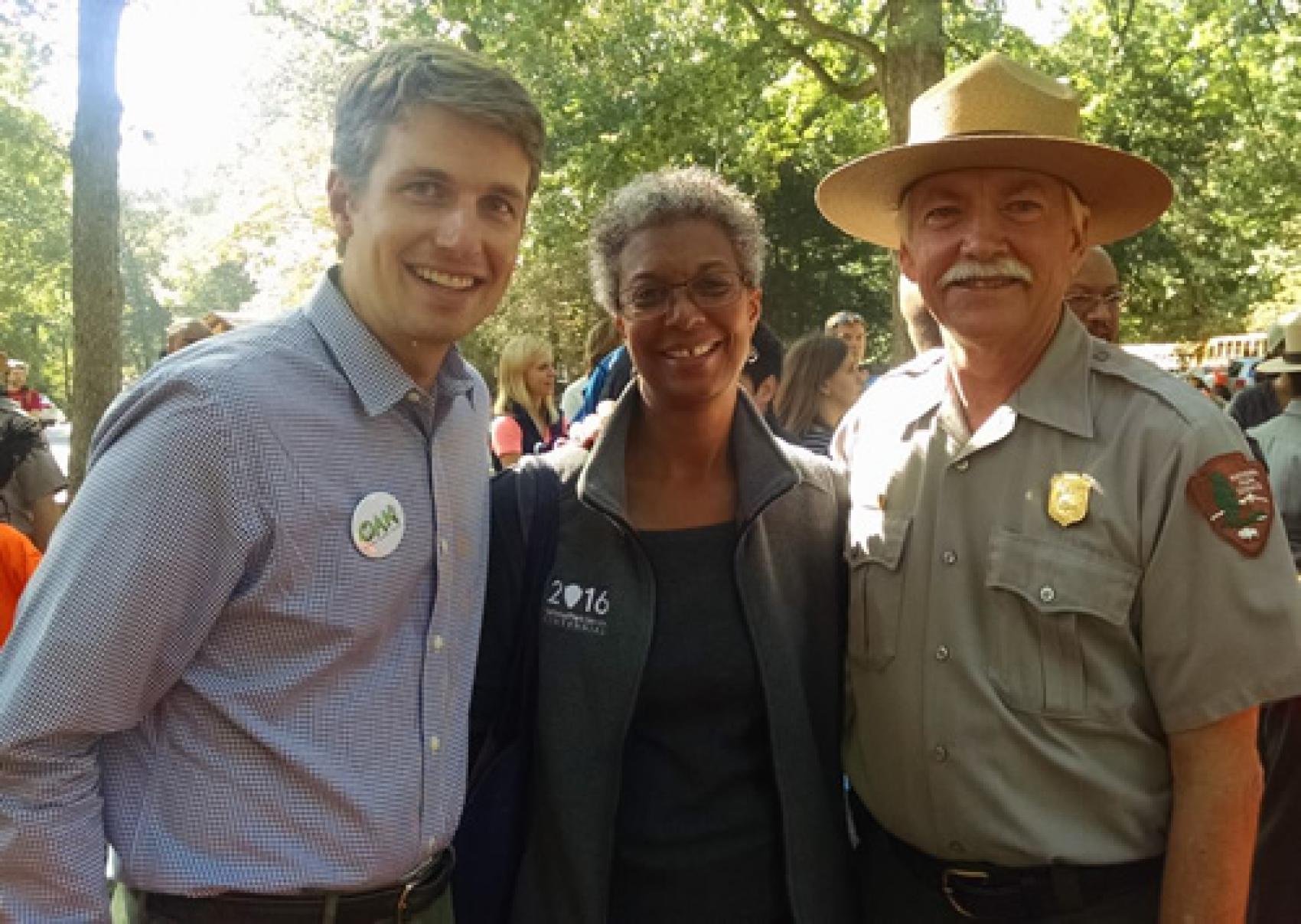CA CEO Tom Holland with Christy Goldfuss, White House Council on Environmental Quality and Jonathan B. Jarvis, Director of the National Park Service