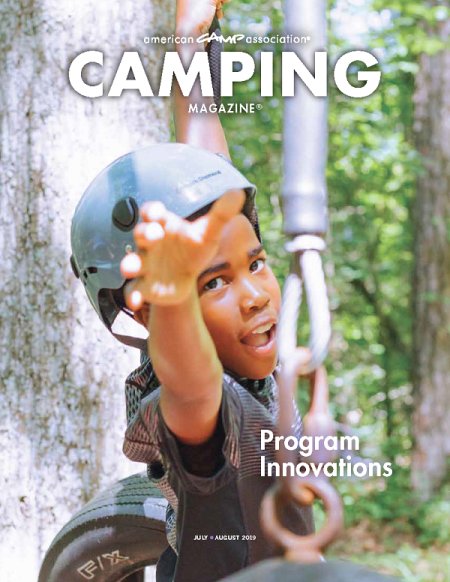 July/August Camping Magazine cover