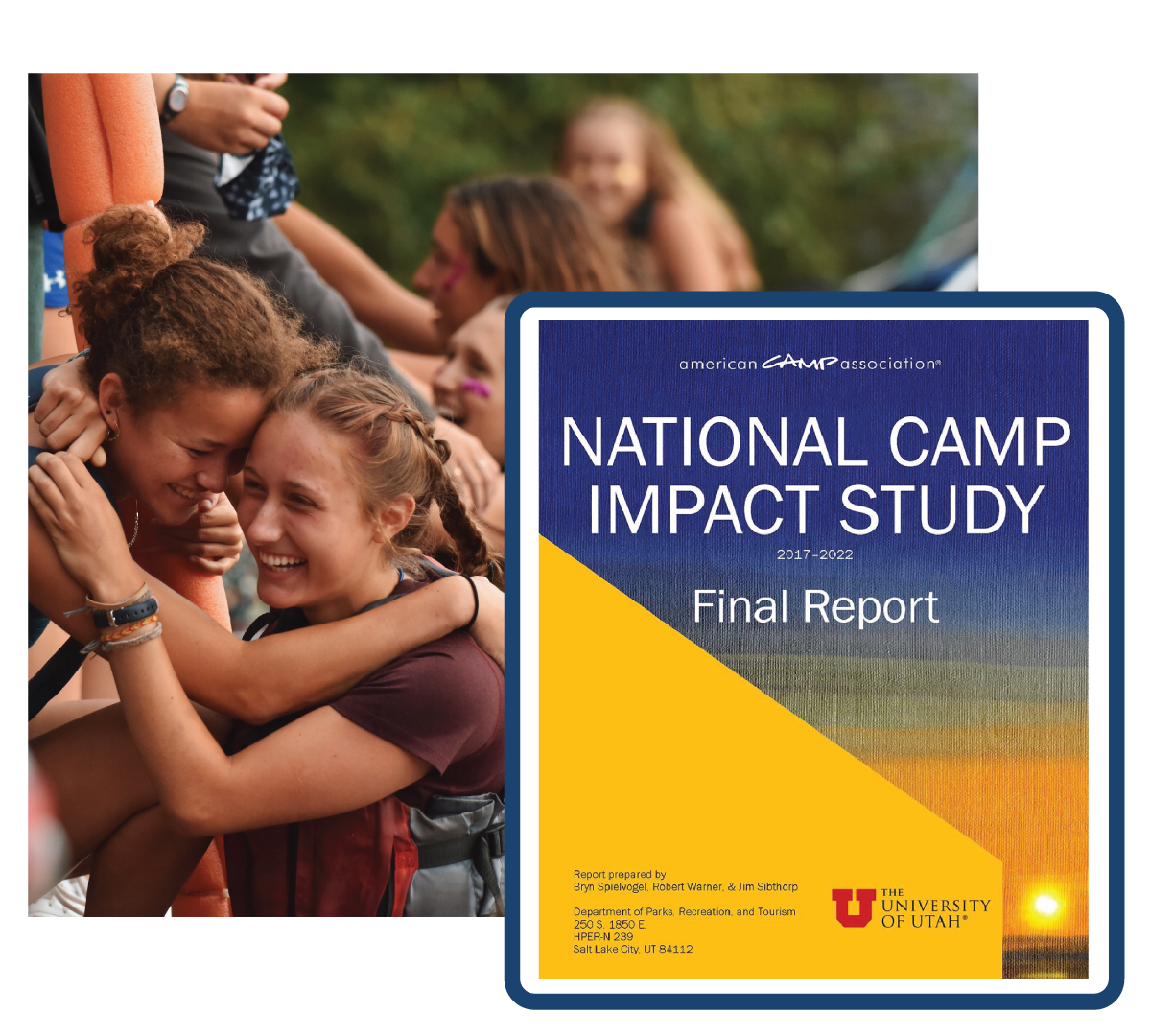 Impact cover with campers in background