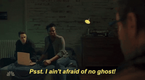 not afraid of ghost GIF