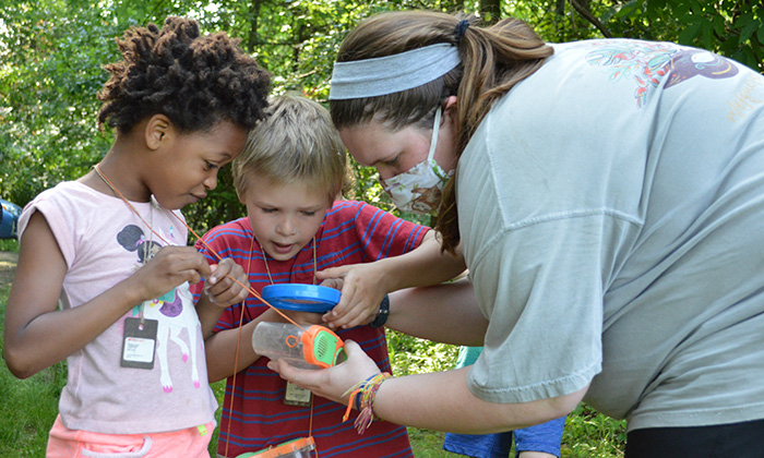 campers with staff