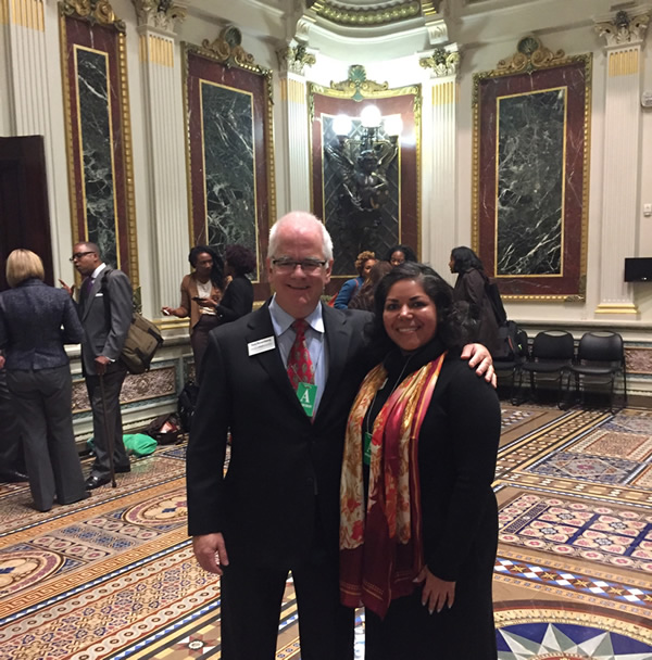 Tom Rosenberg and Jazmin Albarran in the Indian Treaty Room