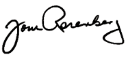 Tom Rosenberg's signature