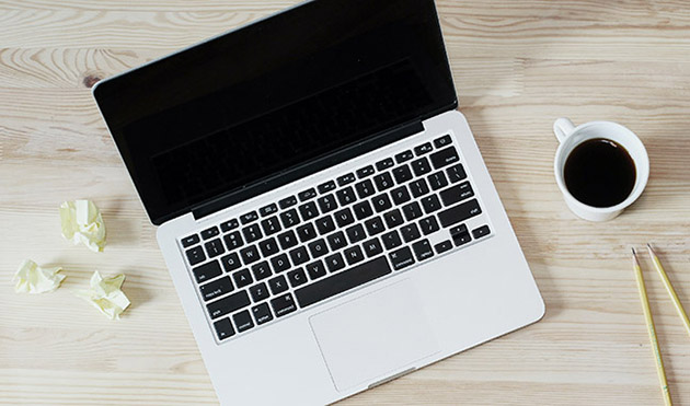laptop on a desk