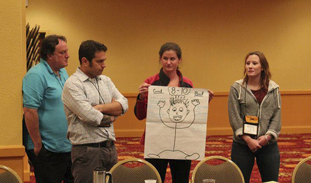 Attendees in a training session