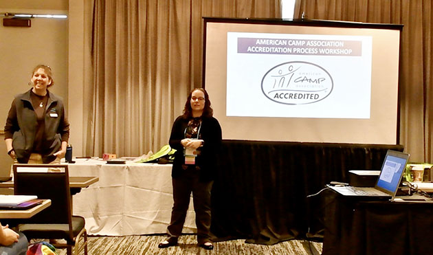 Instructors presenting during a course