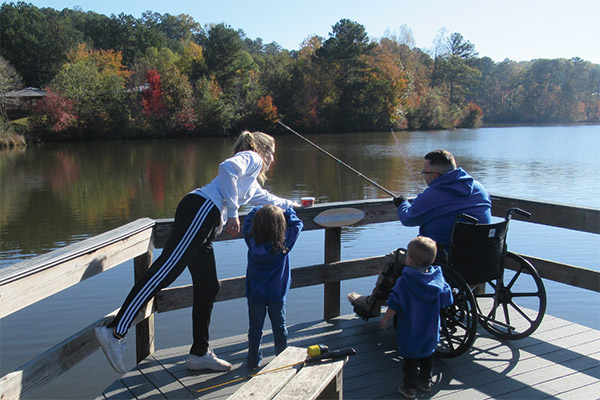 family fishing