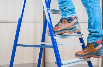 Photo of feet on ladder