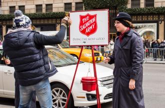 Salvation Army bell ringer