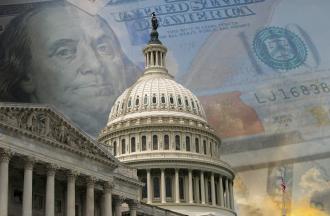 Capitol Building with money background image