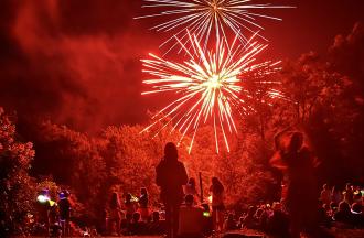 fireworks at camp