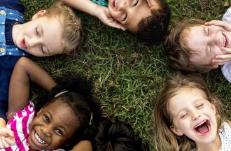 group of kids smiling