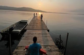 fishing on dock