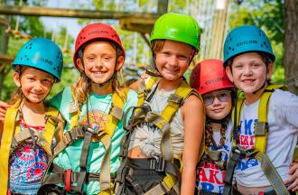 campers posing for photo at Liberty Lake Day Camp