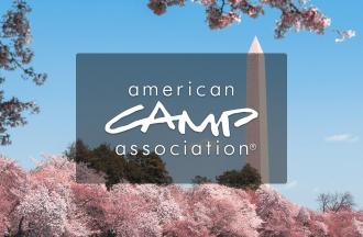 Washington Monument and cherry blossoms with ACA logo overlay