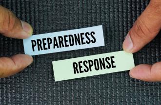 Paper with words preparedness and response