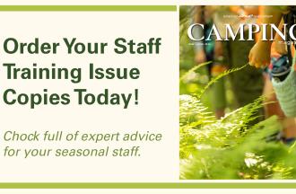 Magazine cover with text Order the Staff Training Issue