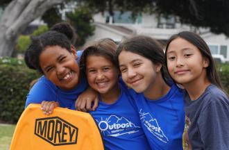 campers standing together smiling