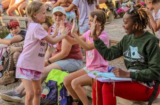 camper high five