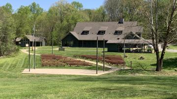 Outdoor picture of buildings at Camp Holloway in Tennessee