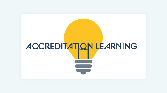 Logo with lightbulb in background and Accreditation Learning as text