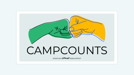 Two Fists bumping with "CampCounts" underneath