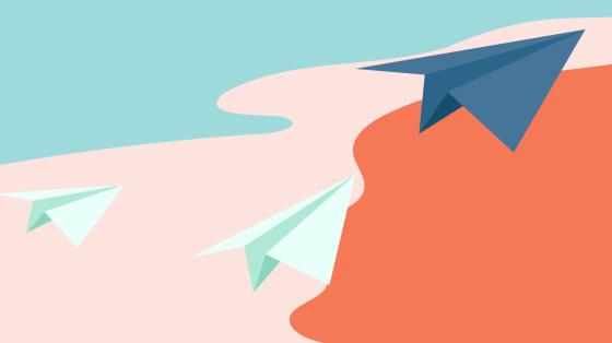 illustration paper airplanes