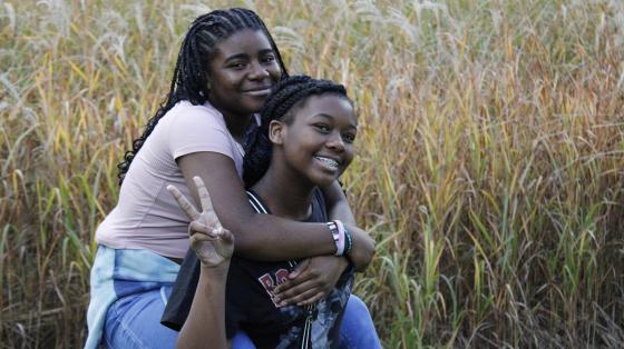 campers smiling to camera