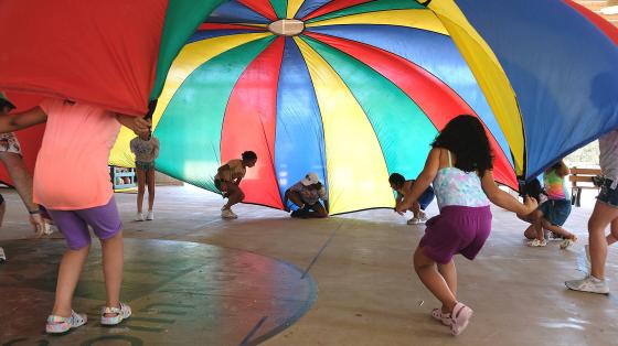 campers playing