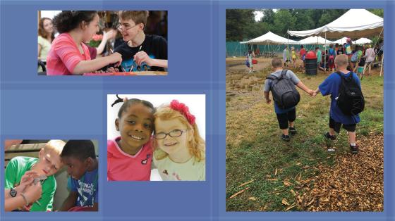 Blue tartan pattern with camper photos