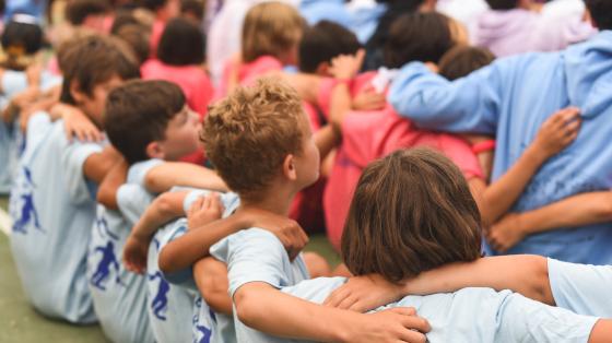 campers standing together