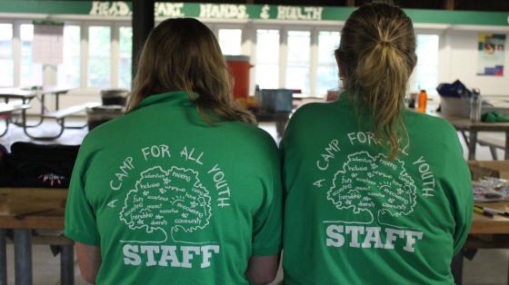 counselors wearing staff shirts