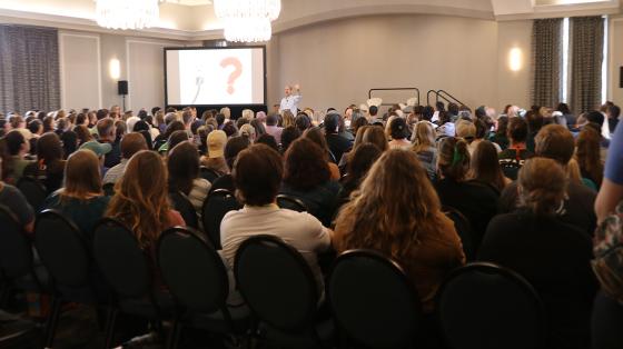 attendees listing to speaker