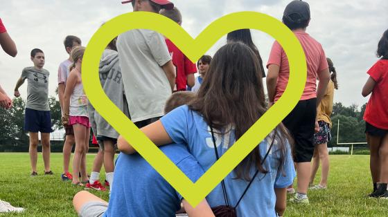 heart illustration overlay camp photo