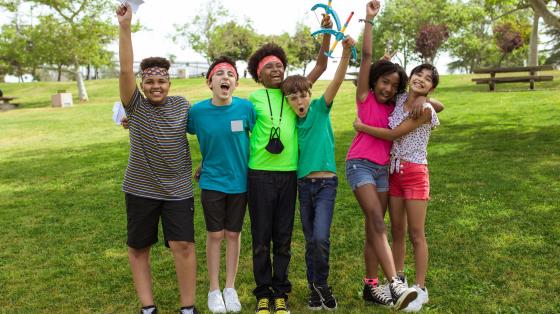 group of youth outdoors