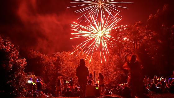 fireworks at camp