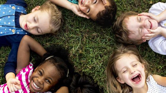 group of kids smiling