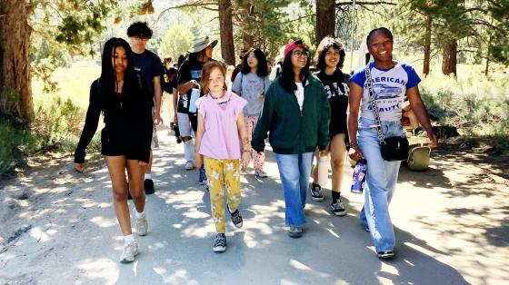 campers walking