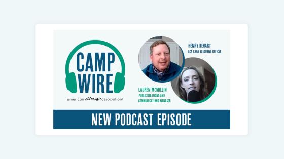 CampWire logo with photos of Henry DeHart and Lauren McMillin