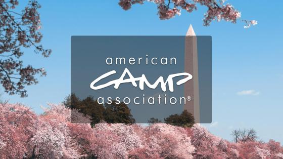 Washington Monument and cherry blossoms with ACA logo overlay