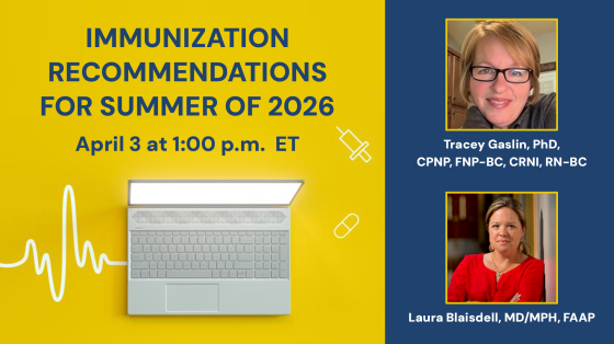 Immunization Recommendations - Summer 2026 Webinar