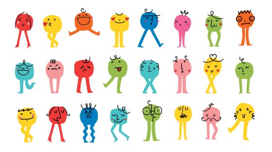 Icons depicting emotions