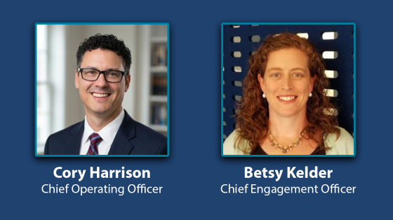 Harrison and Kelder announced as COO and Chief Engagement Officer