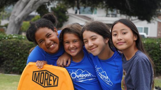 campers standing together smiling