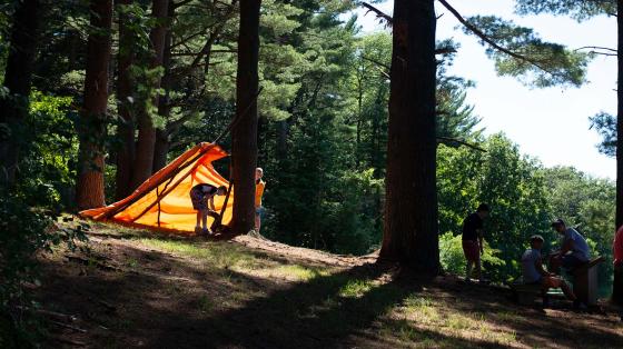 lean-to tent