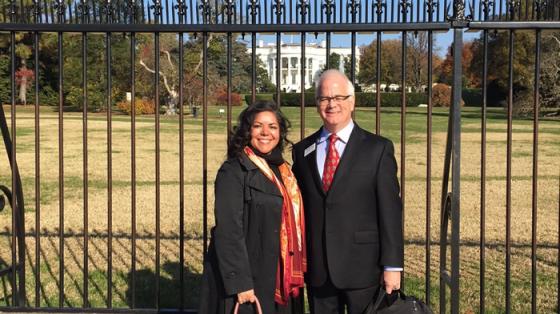 ACA President/CEO Tom Rosenberg and Eastern Outreach and Engagement Team Leader Jazmin Albarran at the White House