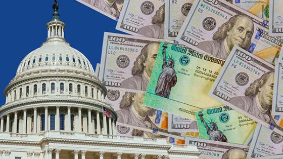 capital building with money in the background
