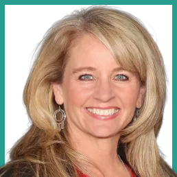 photo of Kym Renner with green border